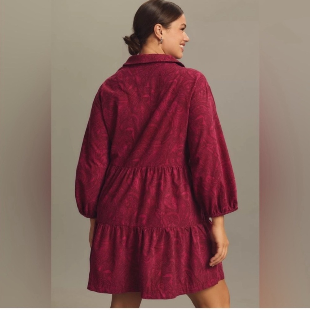Anthro Maeve Bettina Corduroy Shirt Dress - Picture 4 of 13